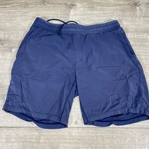 Rhone Shorts Mens Large‎ Blue Drawstring Lined Swim Active Athletic Zip Pocket